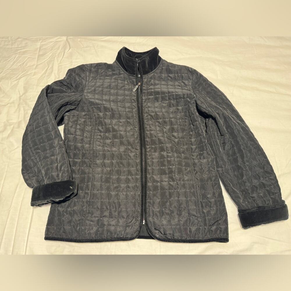 Utex Women's Black Quilted Utility Jacket